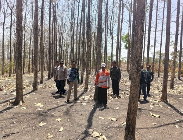 Sinergi Cegah Karhutla, Polres Bojonegoro Sisir Kawasan Rawan di Kedungadem